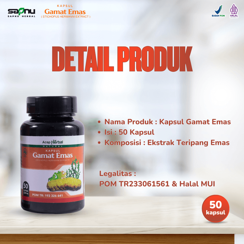 Kapsul Gamat Emas dari Ekstrak Teripang dengan Kualitas Terbaik foto 2