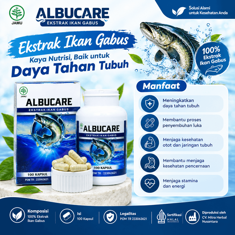 AlbuCare Kapsul dari Ekstrak Ikan Gabus